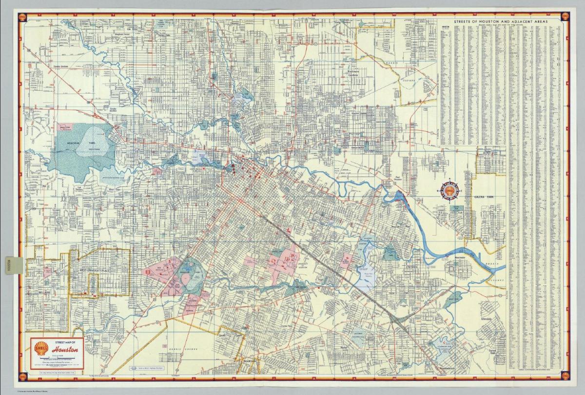 mappa stradale di Houston