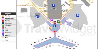 Mappa di aeroporto Houston
