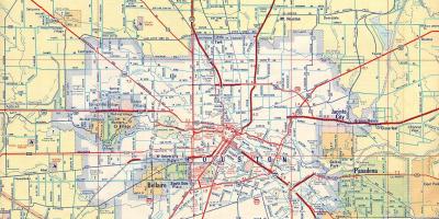 Mappa di Houston autostrade