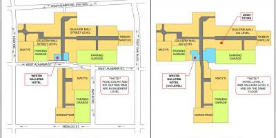 Houston Galleria mall mappa