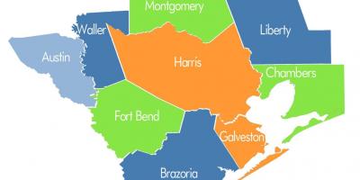 Mappa della contea di Houston