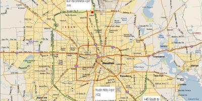 Mappa dell'area metropolitana di Houston