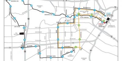 Mappa di Houston maratona