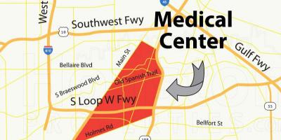 Mappa di Houston medical center