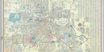 Mappa stradale di Houston