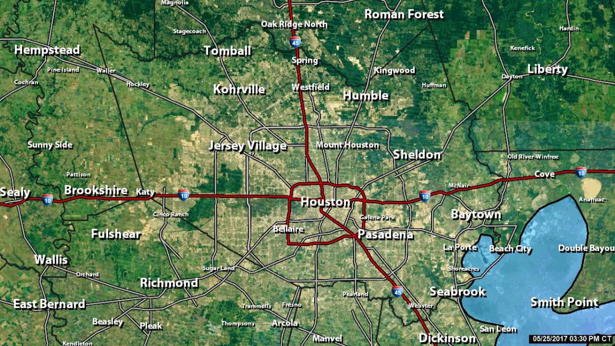 mappa radar Houston