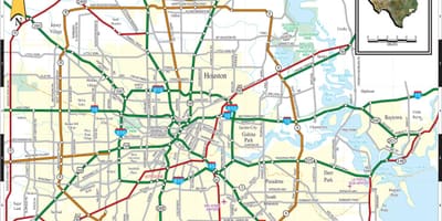 La città di Houston mappa